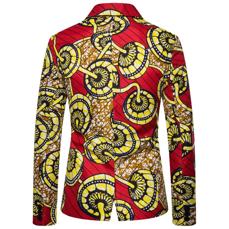 Damen Blazer aus hochwertigem Stoff mit einzigartigem afrikanischem Muster und elegantem Schnitt Selmira