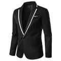 Herren nan einreihiges Abend-Sakko mit kontrastpaspel, Schalkragen-Optik und tailliertem Slim-Fit