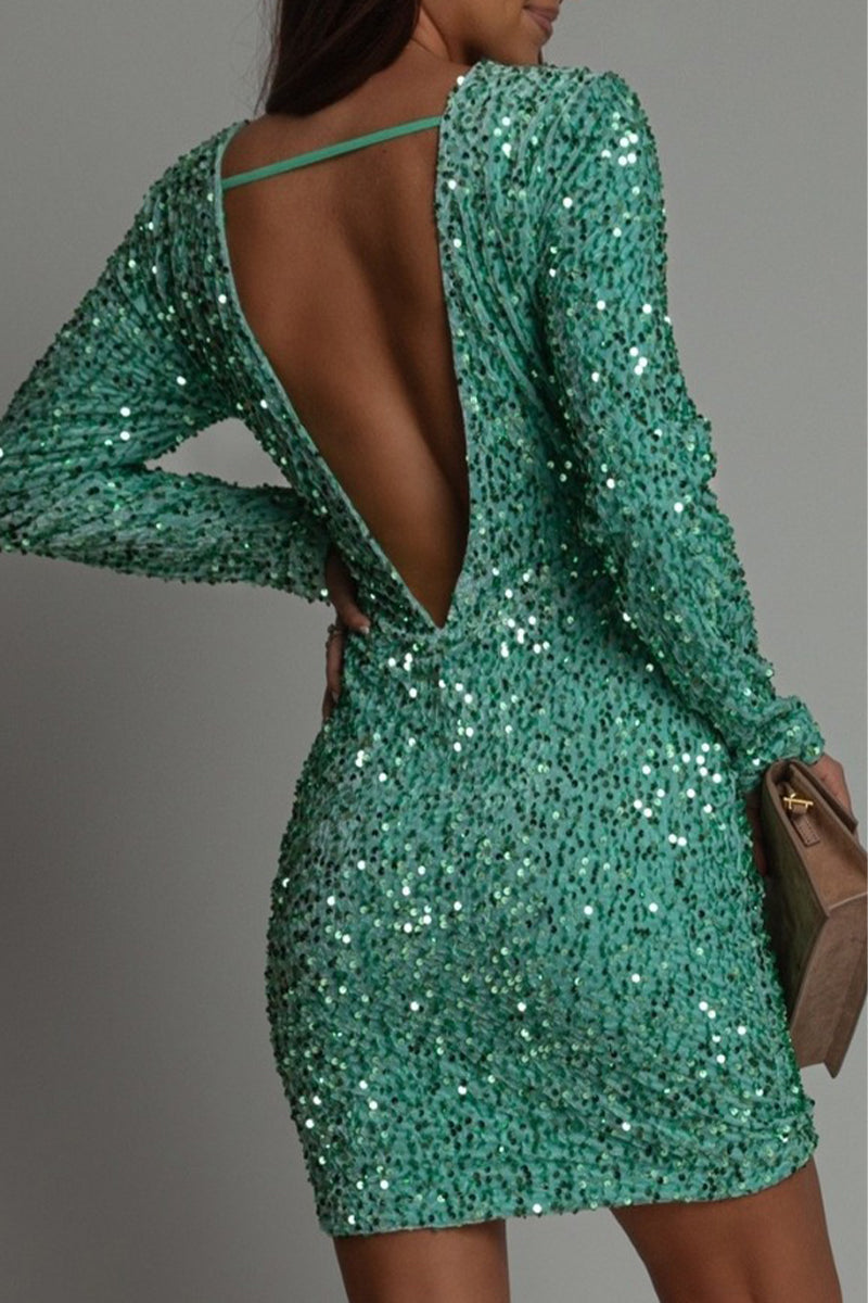 Schickes Winter Party Kleid mit Rückenfreiem Schnitt für Frauen | Selmira