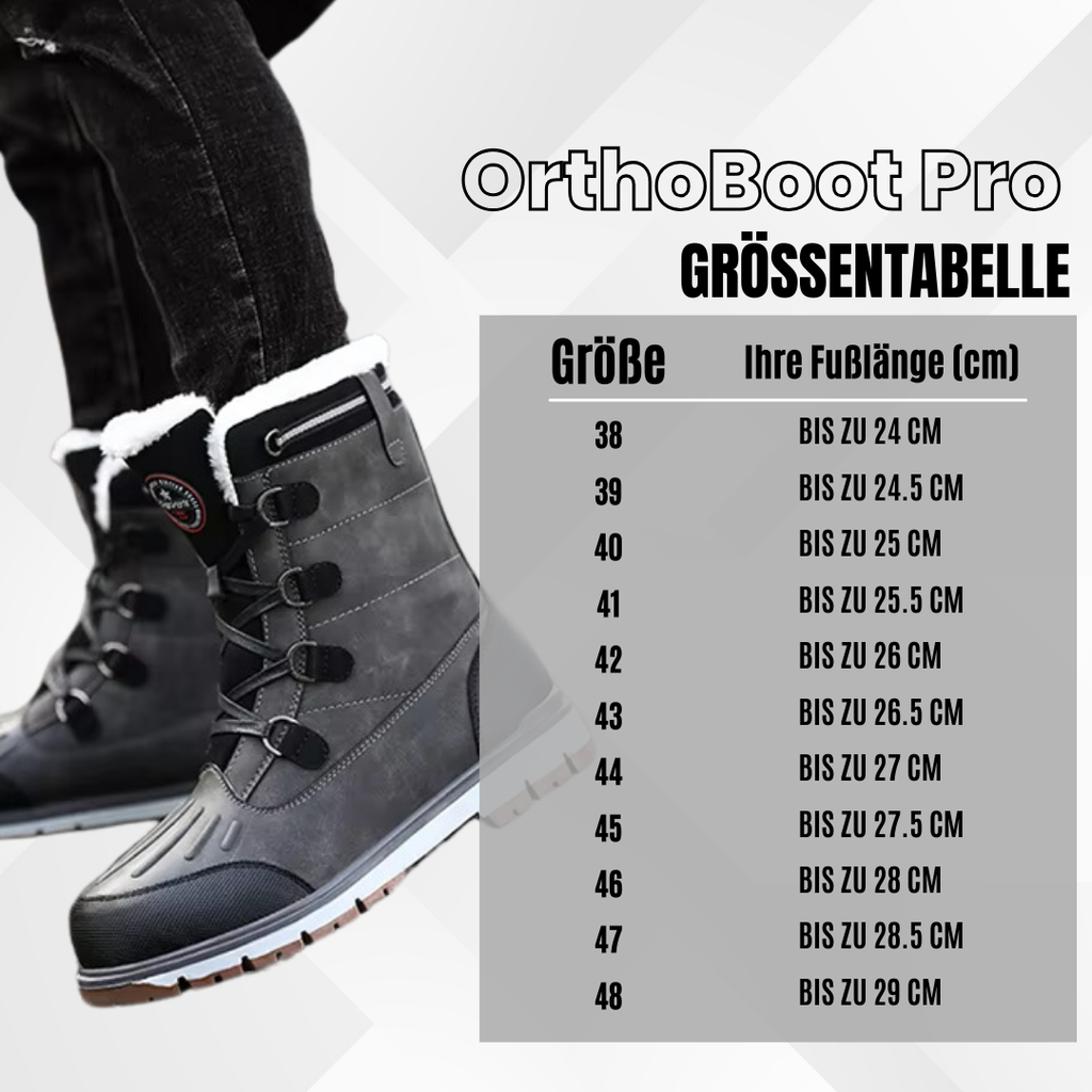 OrthoBoot Pro – Wasserdichte Winterstiefel mit Wärmeisolierung und Komfort-Passform