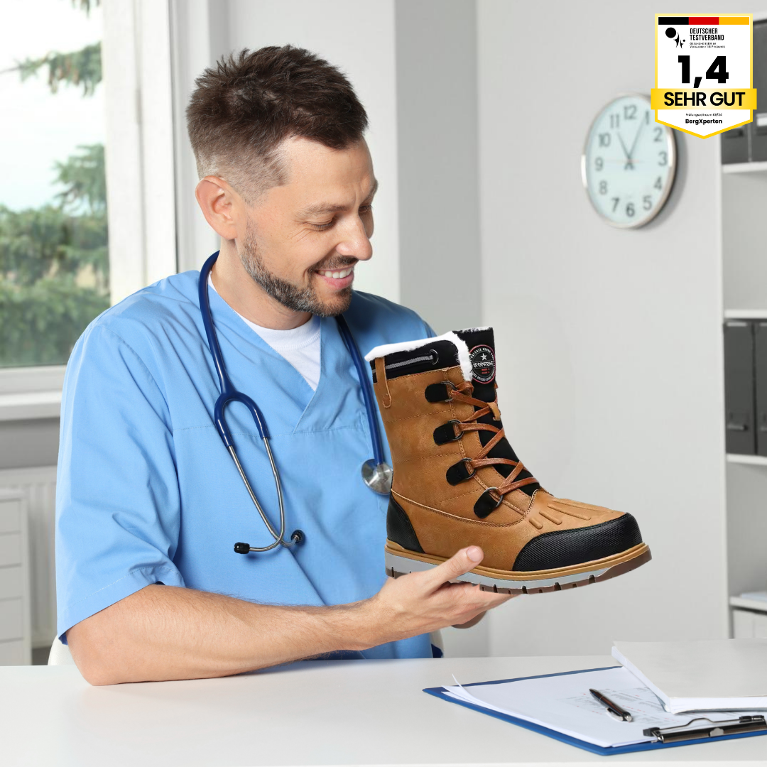 OrthoBoot Pro – Wasserdichte Winterstiefel mit Wärmeisolierung und Komfort-Passform