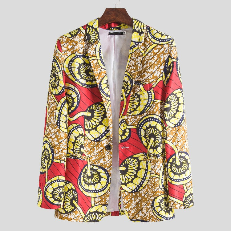 Damen Blazer aus hochwertigem afrikanischem Stoff mit modernem Muster Selmira