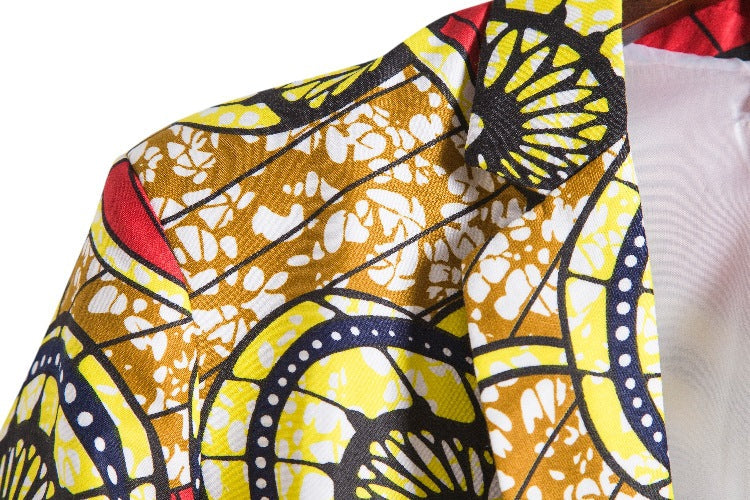 Damen Blazer aus hochwertigem afrikanischem Stoff mit modernem Muster Selmira