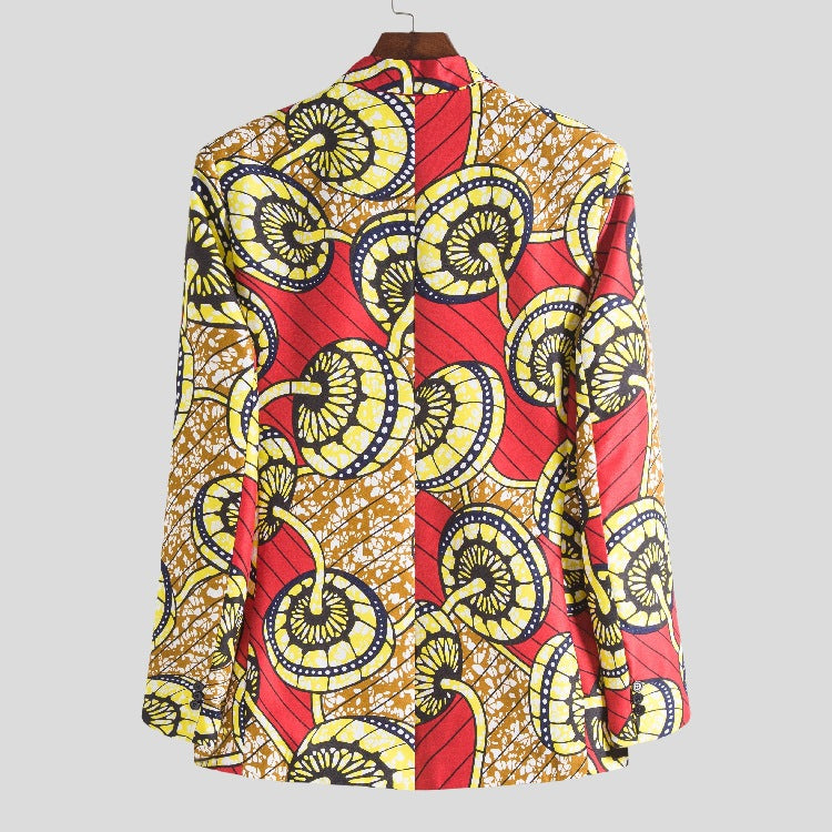 Damen Blazer aus hochwertigem afrikanischem Stoff mit modernem Muster Selmira