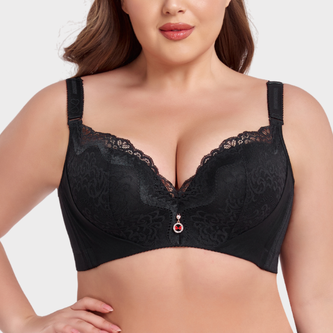 Selmira Push-Up BH mit Spitze | Komfort BH mit Halt & natürlichem Push-Up