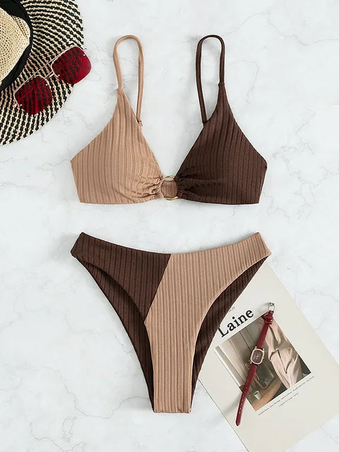 Selmira | Selmira | Push-Up-Bikini-Set mit Hoher Taille für Damen