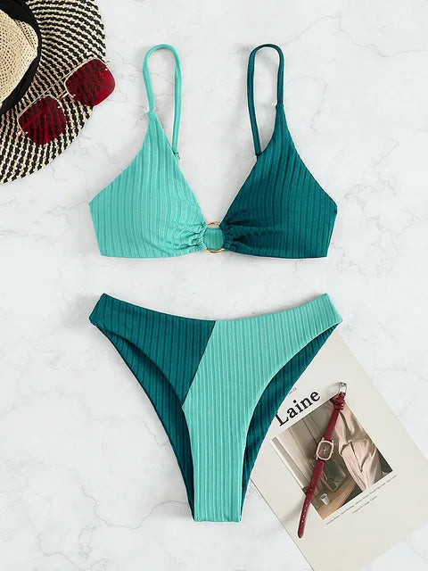 Selmira | Selmira | Push-Up-Bikini-Set mit Hoher Taille für Damen