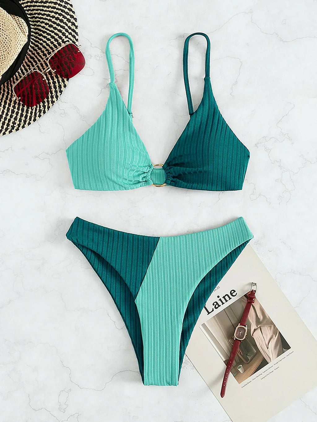 Selmira | Selmira | Push-Up-Bikini-Set mit Hoher Taille für Damen