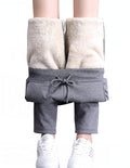 Damen nan gefütterte Thermo-Jogginghose mit Teddyfutter, elastischem Bund und Kordelzug