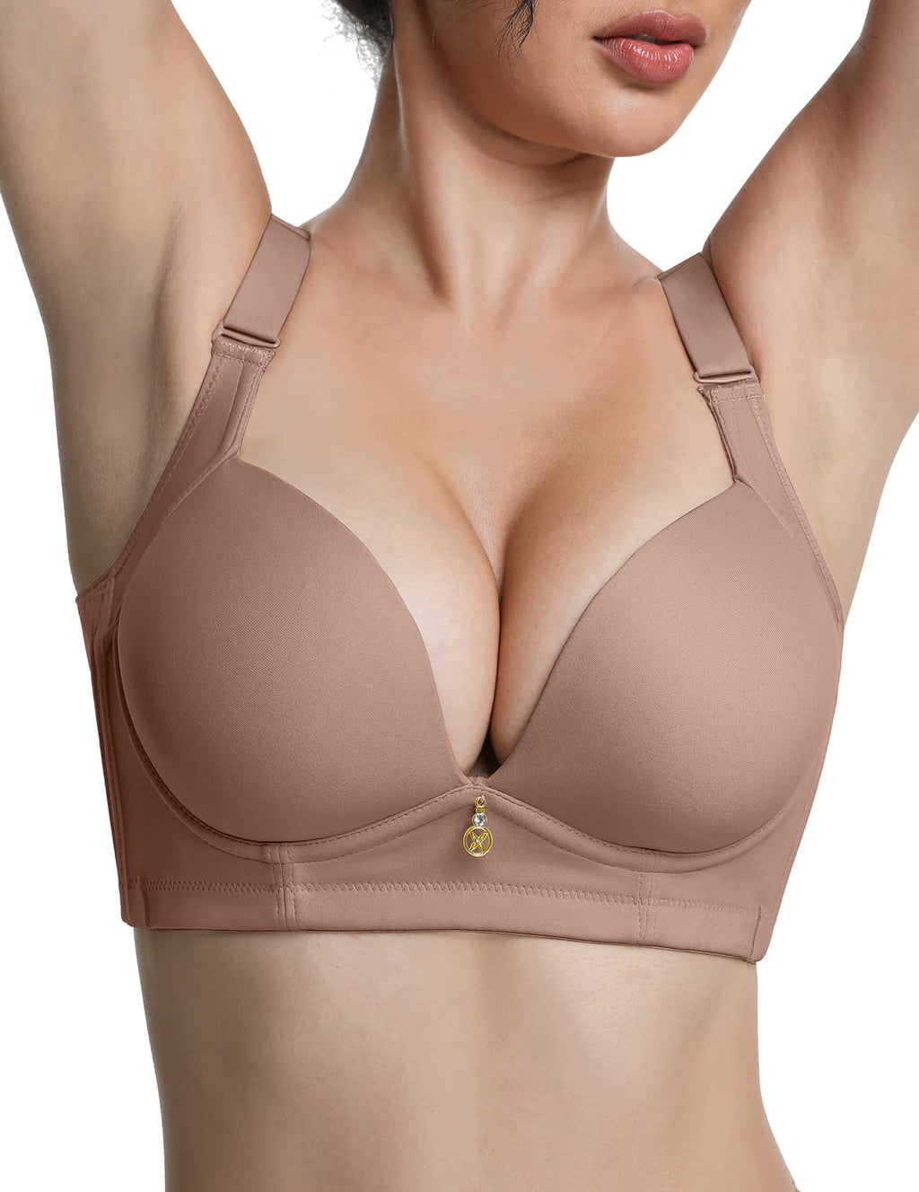 Selmira bügelloser Push-up-BH mit 2-Cup-Polsterung und glättendem Rücken