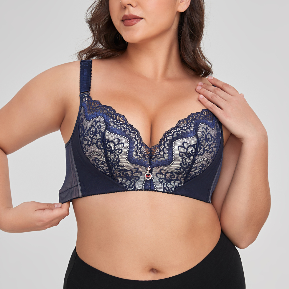 Selmira Push-Up BH mit Spitze | Komfort BH mit Halt & natürlichem Push-Up
