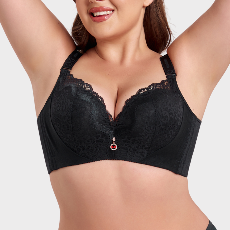 Selmira Push-Up BH mit Spitze | Komfort BH mit Halt & natürlichem Push-Up