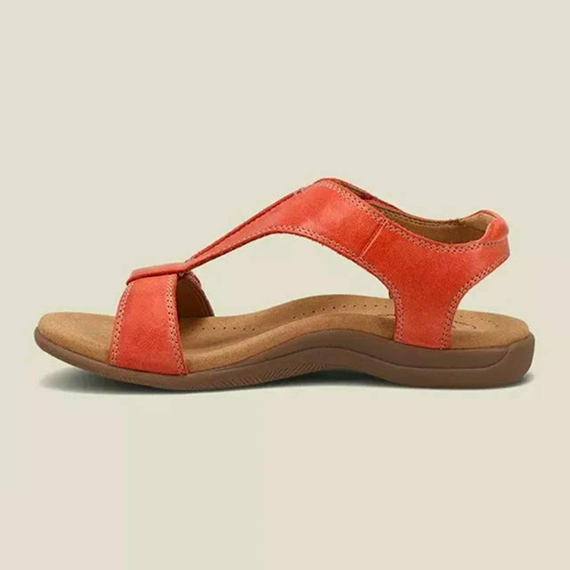 Selmira Einfarbige Sandalen Mit Klettverschluss
