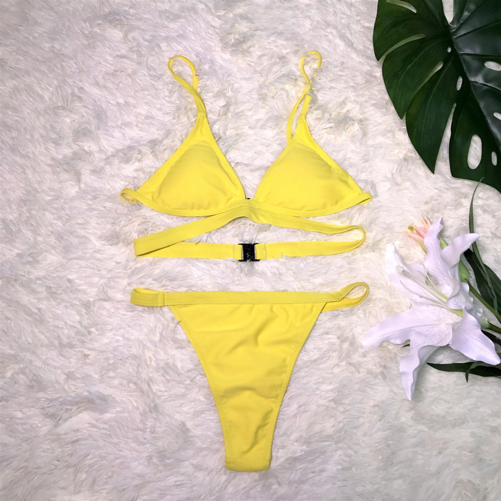 Damen Bikini-Set mit minimalistischem Triangel-Design und verstellbaren Trägern Selmira