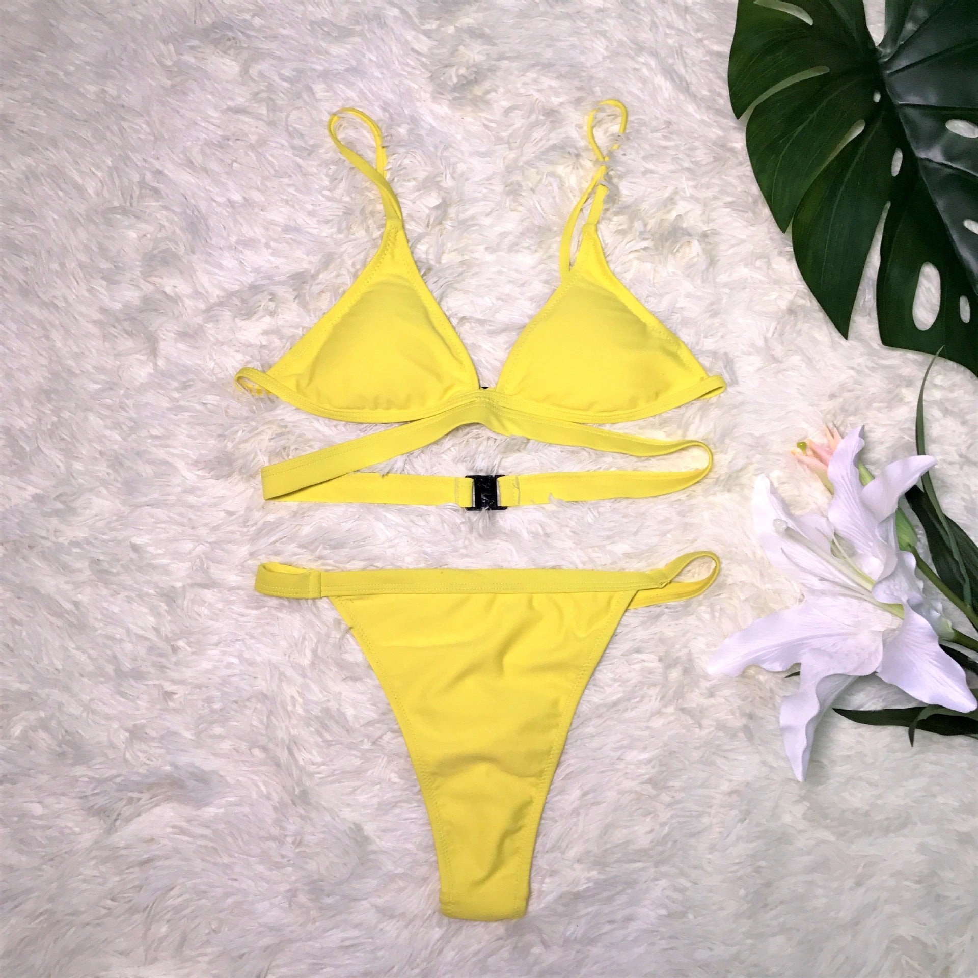 Damen Bikini-Set mit minimalistischem Triangel-Design und verstellbaren Trägern Selmira