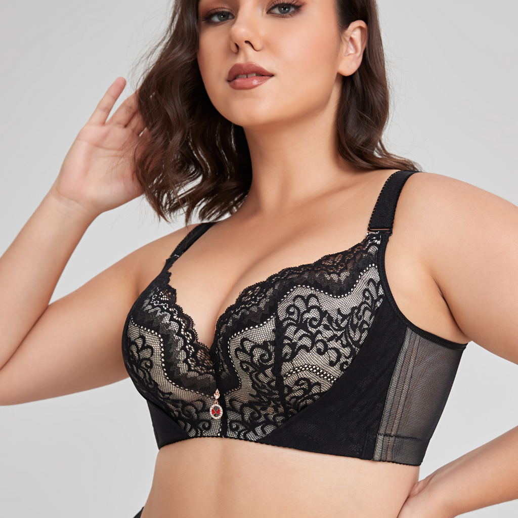 Selmira Push-Up BH mit Spitze | Komfort BH mit Halt & natürlichem Push-Up