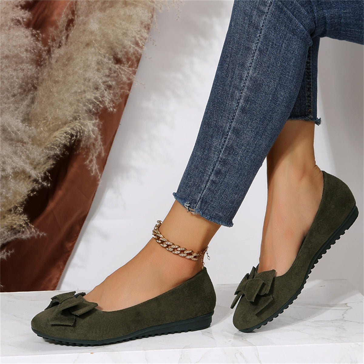 Selmira | Orthopädische Flache Schuhe mit Fliege