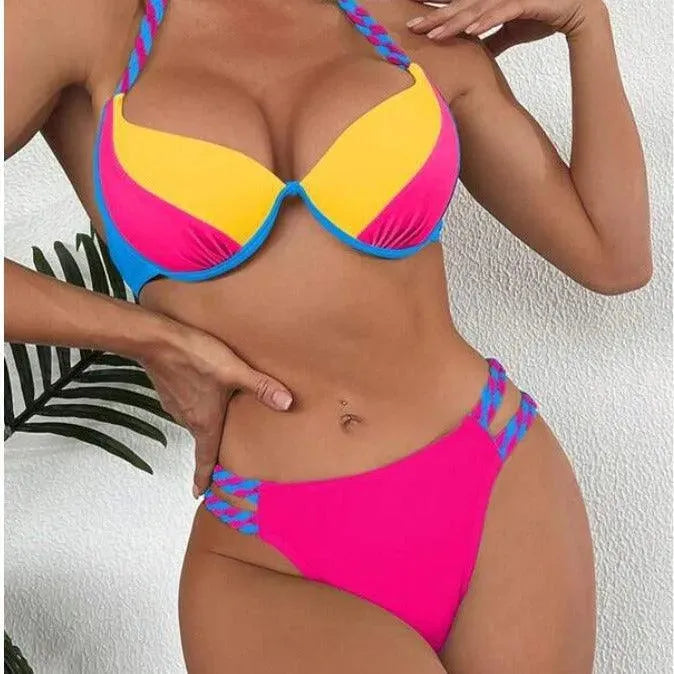 Selmira | Hochgeschnittener Bikini Badeanzug