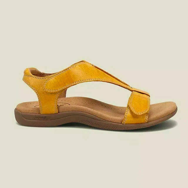 Selmira Einfarbige Sandalen Mit Klettverschluss