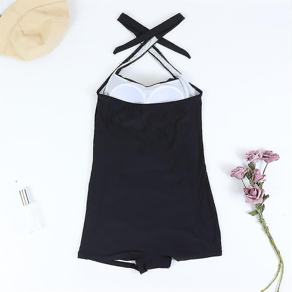 Selmira | Damen Boyleg Badeanzug mit Halterneck & Figurformender Passform