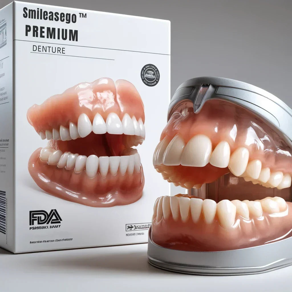 Smileasego™ Premium Vollprothese – Individuell anpassbares Zahnprothesen-Set