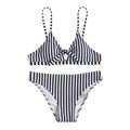 Damen Bikini-Set mit modischem Streifenmuster und verstellbaren Trägern Selmira