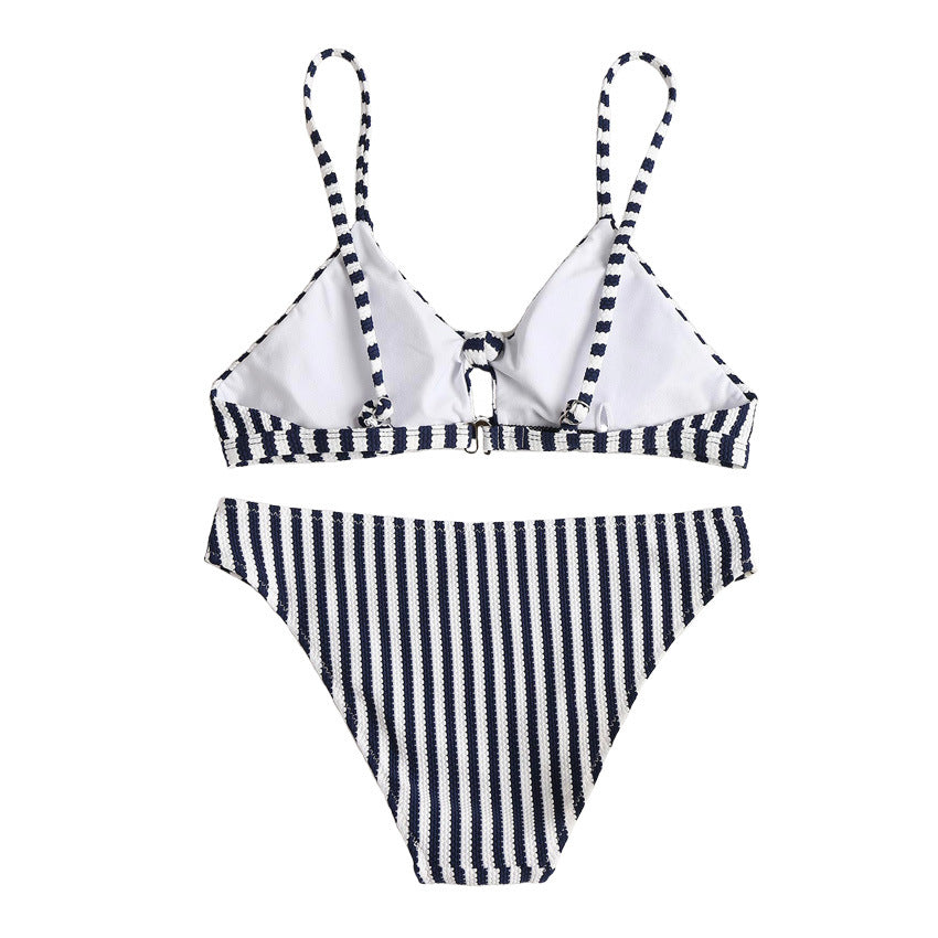 Damen Bikini-Set mit modischem Streifenmuster und verstellbaren Trägern Selmira