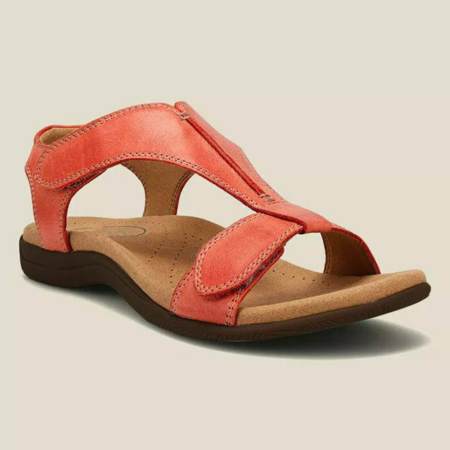 Selmira Einfarbige Sandalen Mit Klettverschluss