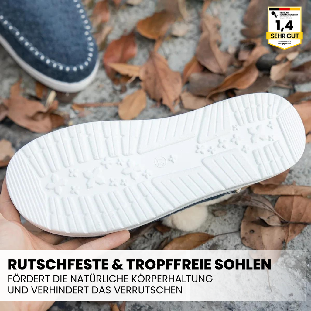 Plüschgefütterte Komfortschuhe – Warme ergonomische Alltagsschuhe mit rutschfester Sohle