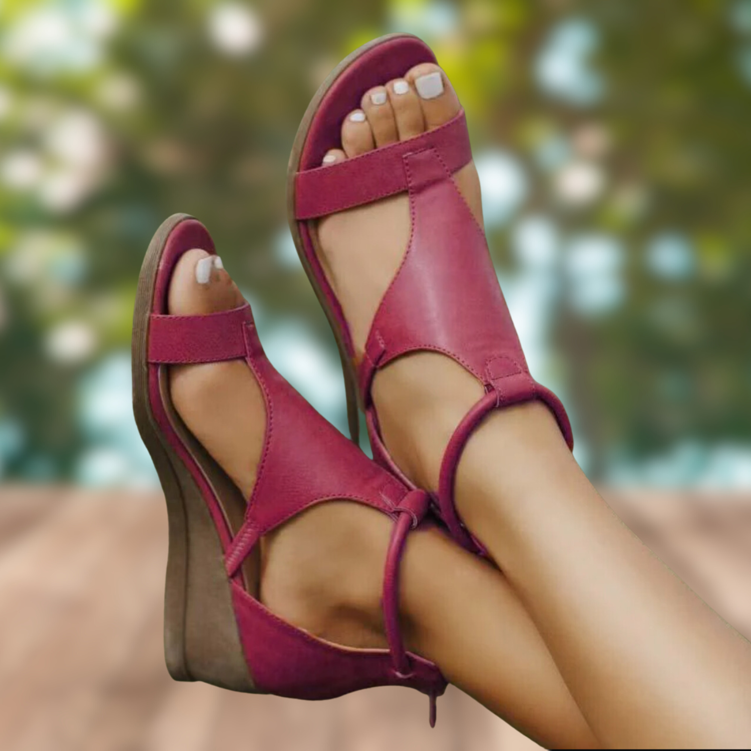 Selmira | Vintage Super Bequeme Orthopädische Sandalen Mit Absatz