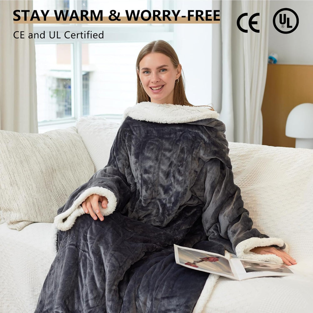 Elektrische Decke, beheizbarer Wearable Throw mit Temperaturkontrolle