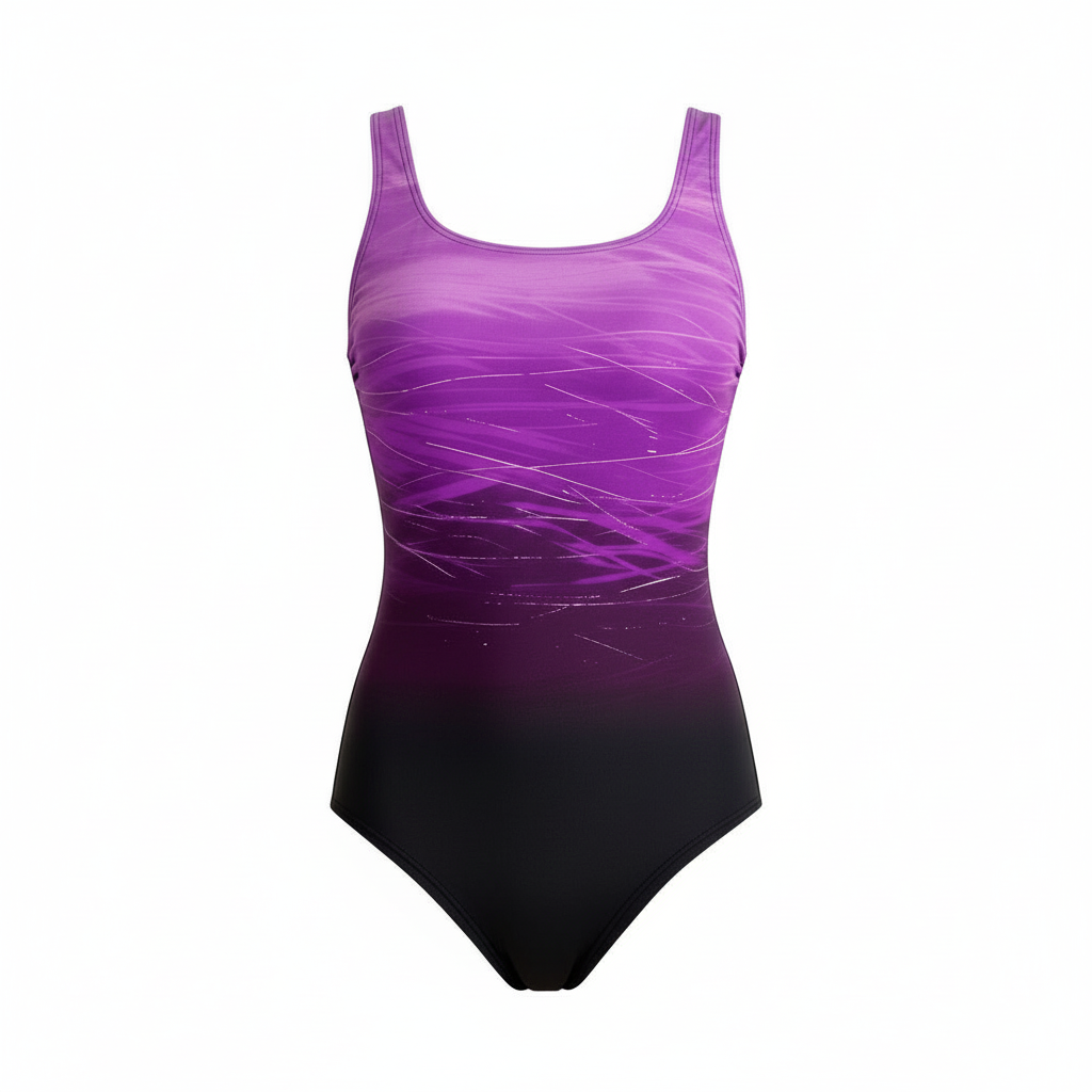 Einteiliger Sport-Badeanzug mit Ombre-Design | Selmira