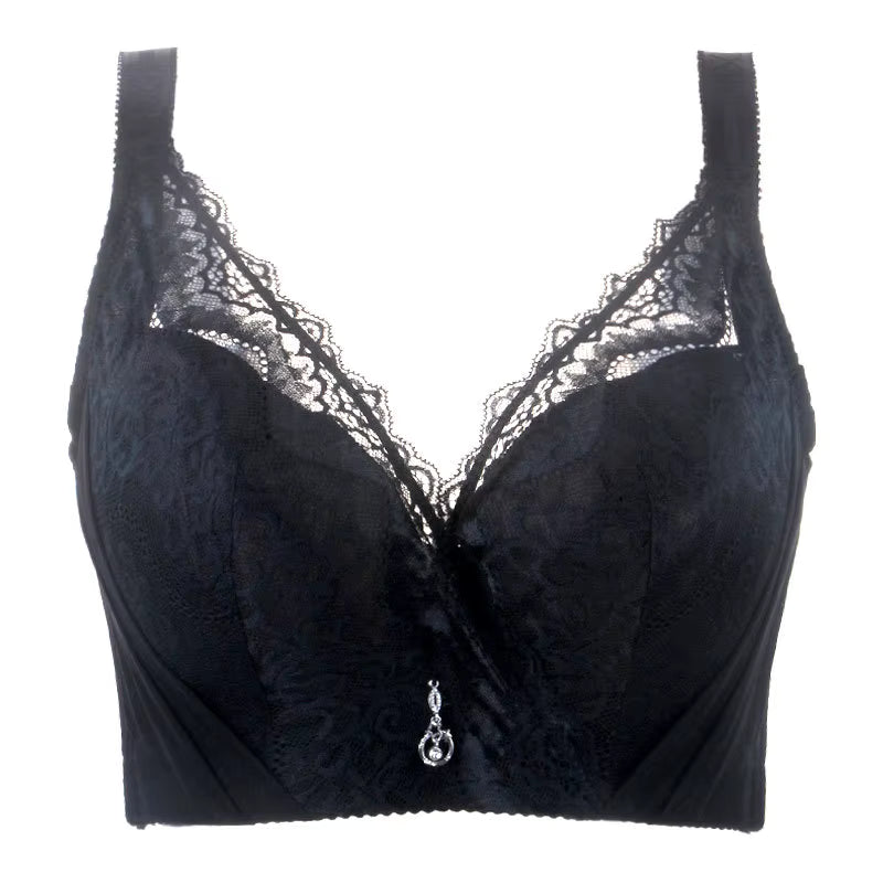 Selmira Plus Size Spitzen-BH mit Bügel – Full Coverage Push-Up BH für Damen, D/E Cup, EU 80–115