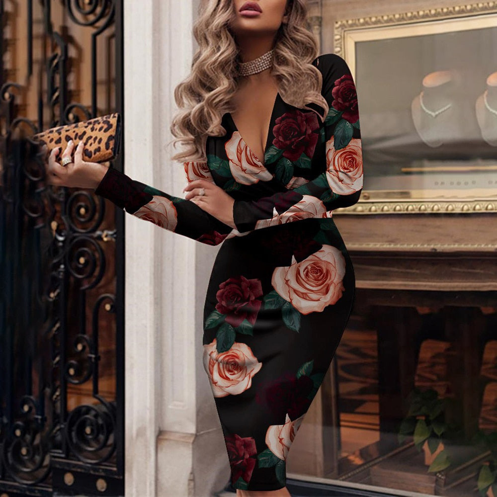 Selmira | Cocktailkleid Mit V-Ausschnitt Für Damen Festkleidung