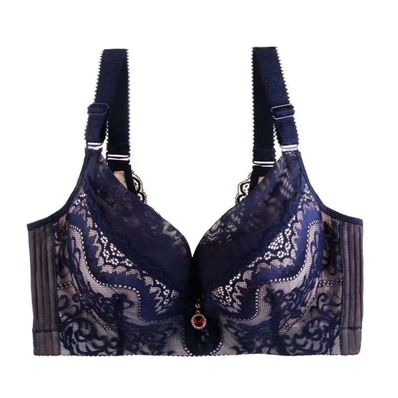 Selmira Full-Coverage Push-Up BH mit Bügel – Plus Size Spitzen-BH mit gepolsterten Cups, D–E Cup, EU 80–120