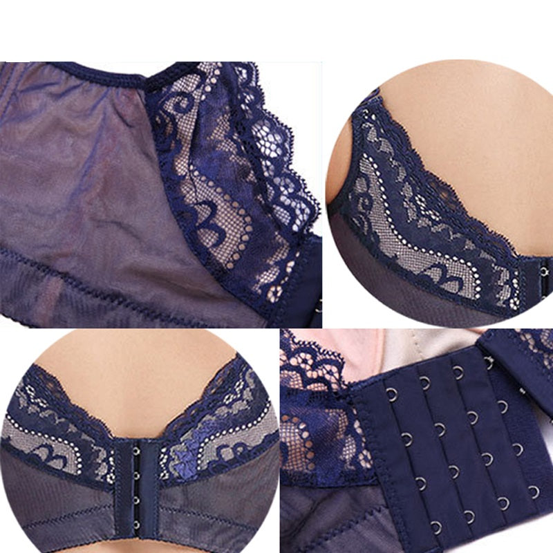 Selmira Full-Coverage Push-Up BH mit Bügel – Plus Size Spitzen-BH mit gepolsterten Cups, D–E Cup, EU 80–120