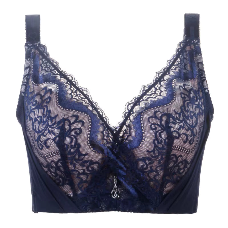 Selmira Plus Size Spitzen-BH mit Bügel – Full Coverage Push-Up BH für Damen, D/E Cup, EU 80–115