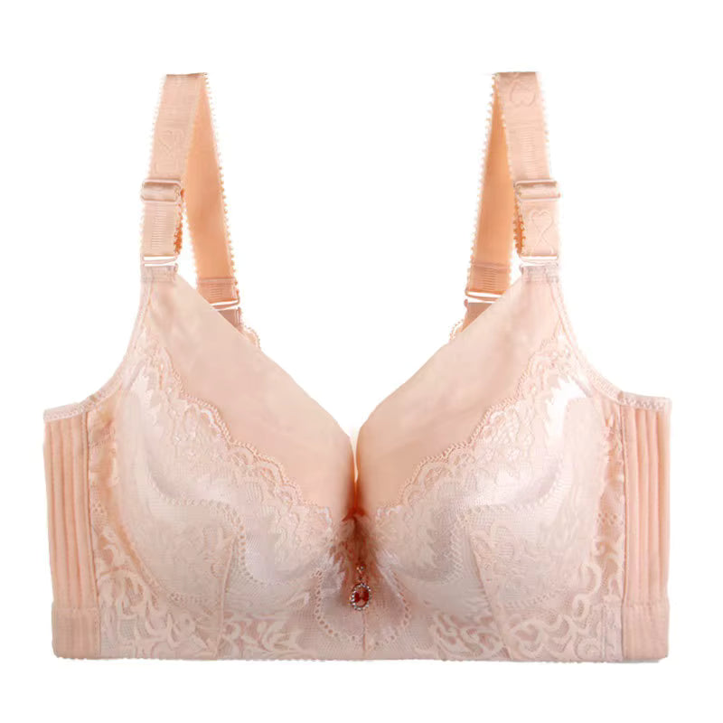 Selmira Full-Coverage Push-Up BH mit Bügel – Plus Size Spitzen-BH mit gepolsterten Cups, D–E Cup, EU 80–120