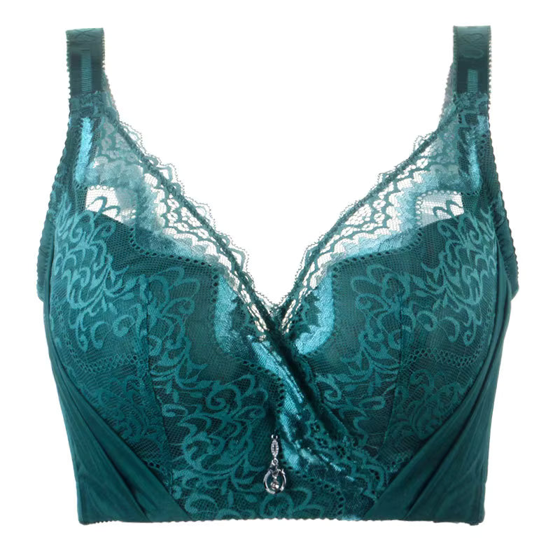 Selmira Plus Size Spitzen-BH mit Bügel – Full Coverage Push-Up BH für Damen, D/E Cup, EU 80–115