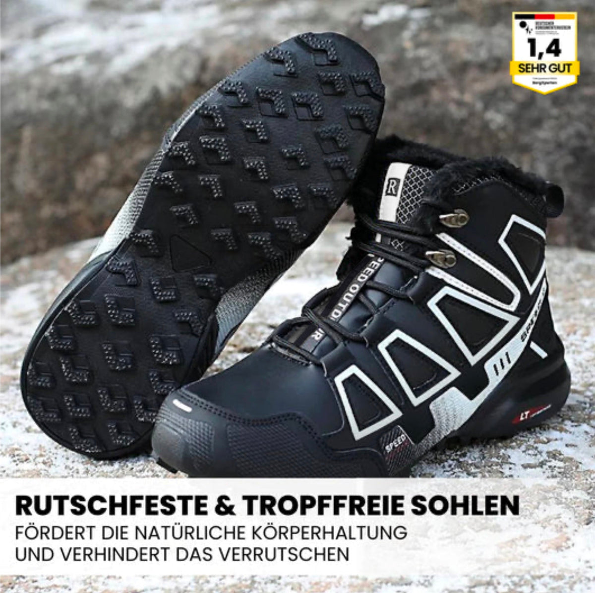 OrthoTrekking Pro Ergonomische Wander- und Trekkingschuhe – Komfortable Alltagsschuhe mit breiter Zehenbox