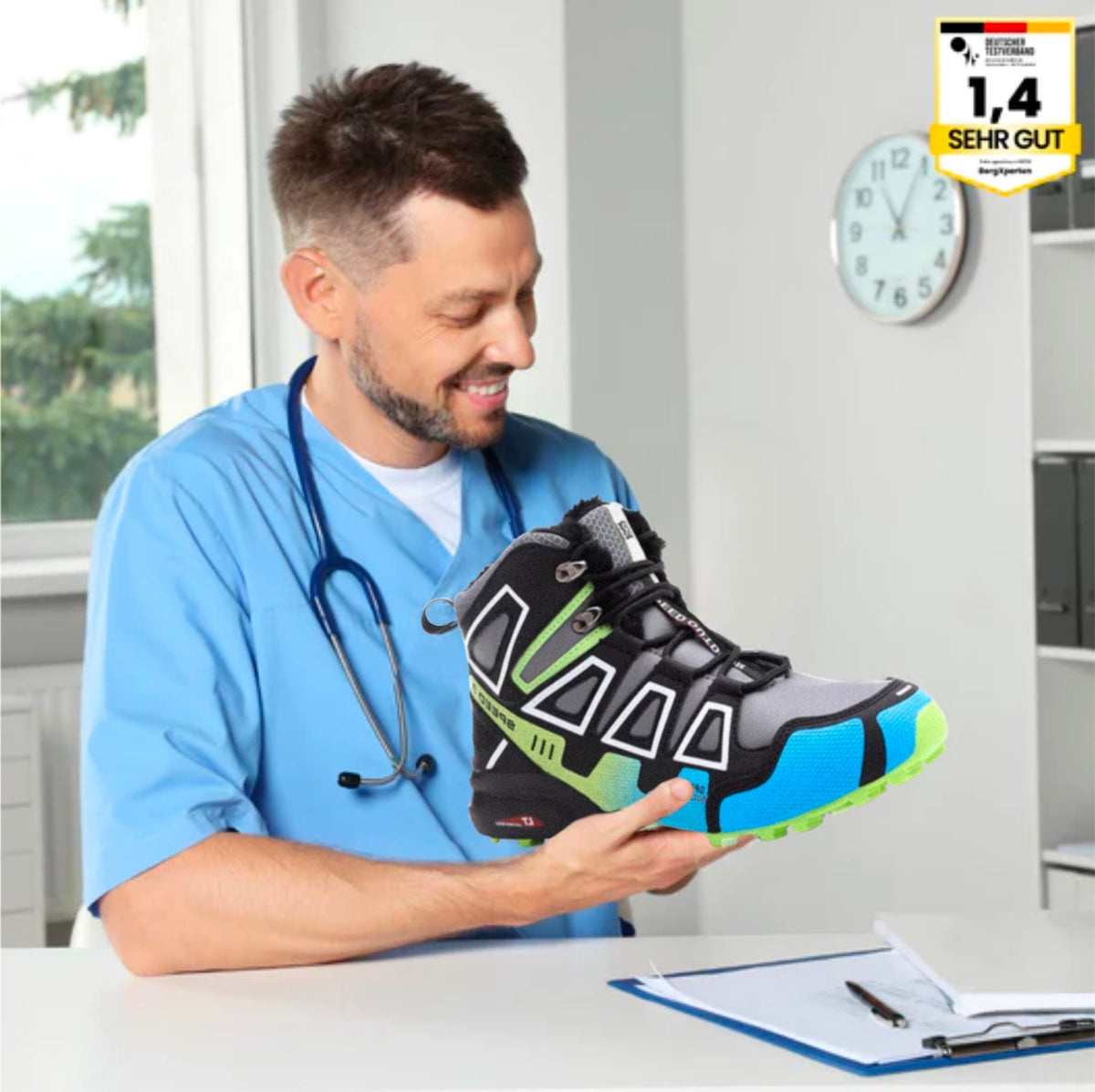 OrthoTrekking Pro Ergonomische Wander- und Trekkingschuhe – Komfortable Alltagsschuhe mit breiter Zehenbox