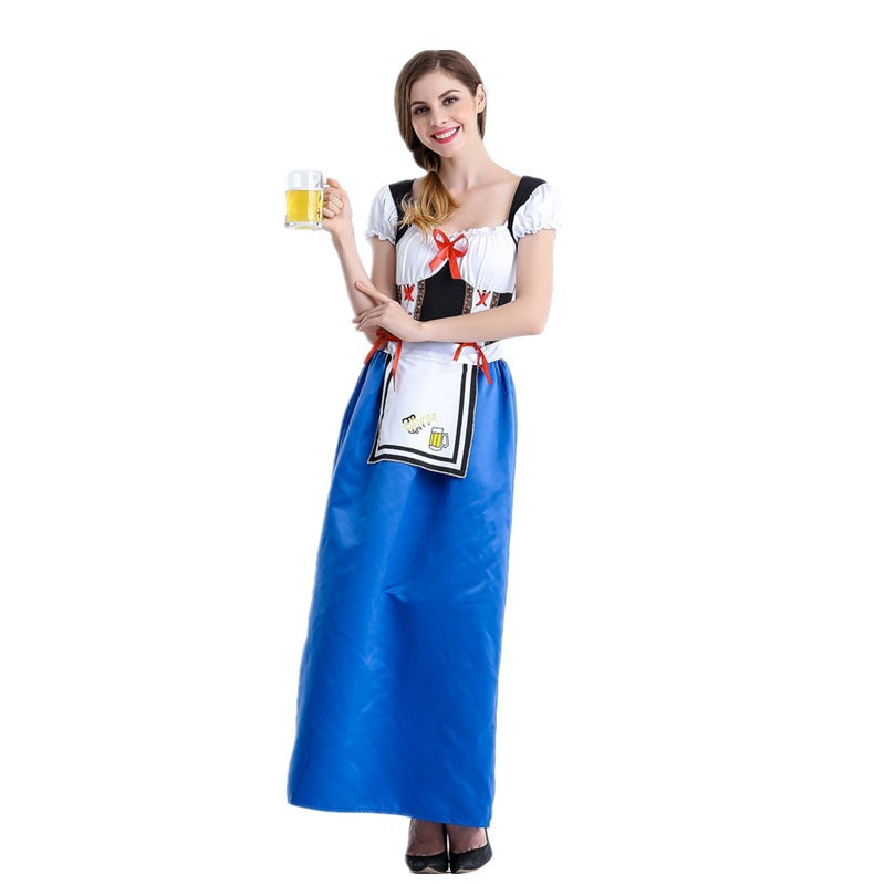 Damen nan authentisches Oktoberfest Madl Kostüm mit Schnürcorsage weiten Trompetenärmeln