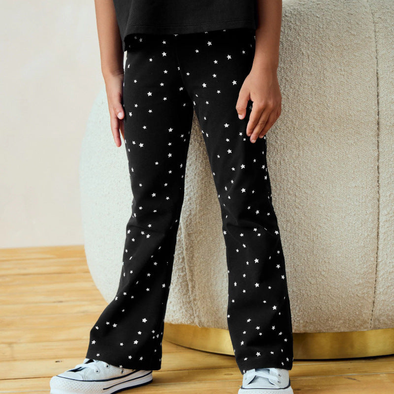 Mädchen Flared Leggings mit funkelndem Sternenmotiv