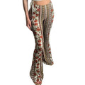 Damen nan ausgestellte Floral-Print Schlaghose mit hoher Taille