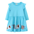 Mädchen Langarmkleid mit fröhlichem Meerschweinchen-Motiv