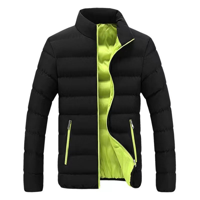 Herren nan gesteppte Thermojacke mit hohem Stehkragen und wasserabweisender Außenhülle