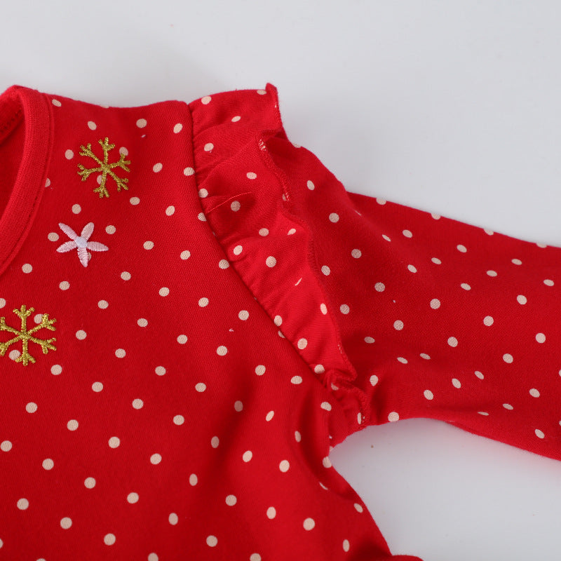 Mädchen Freizeitkleid mit festlichem Rentier-Design