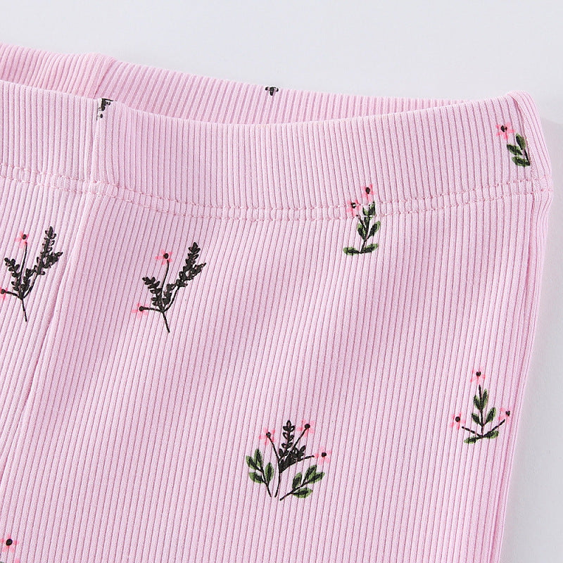 Mädchen Schlagleggings mit floralem Muster