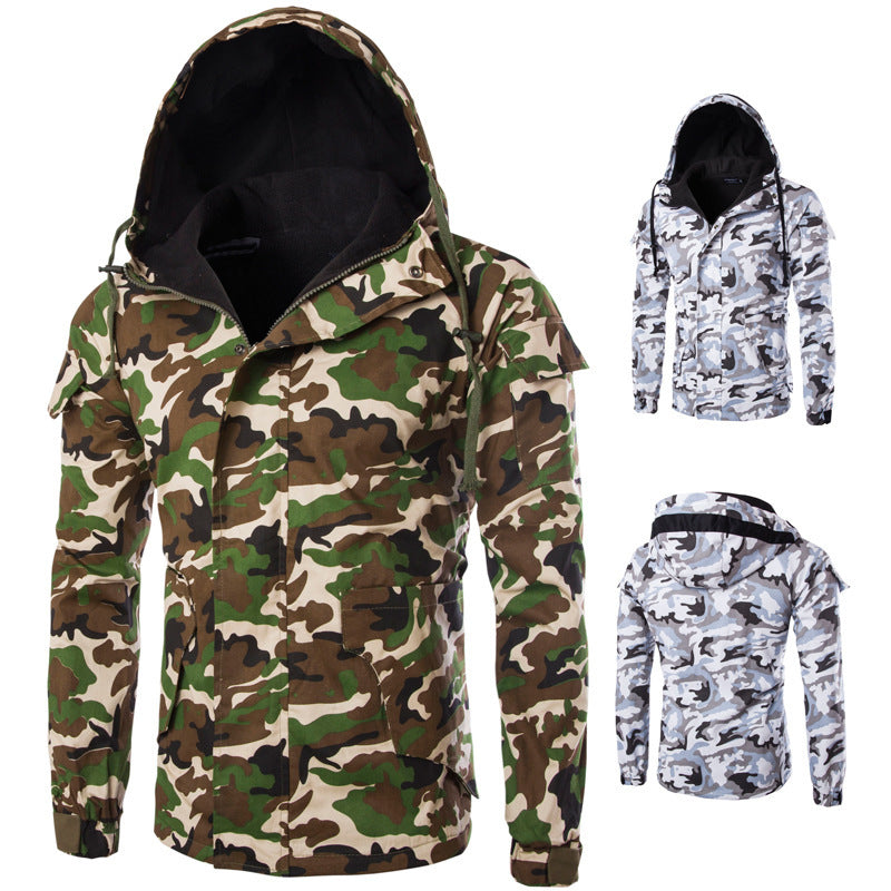 Herren nan gefütterte Parka-Jacke mit Kapuze isolierter Steppfüllung und multifunktionalen Taschen
