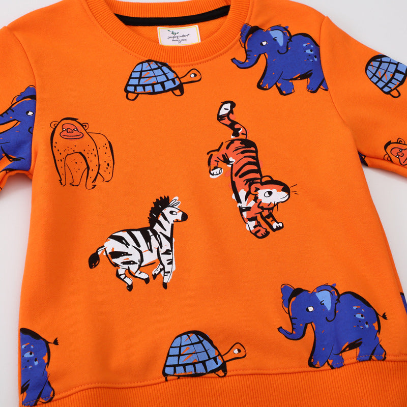 Kinder Sweatshirt mit buntem Tiermotiv